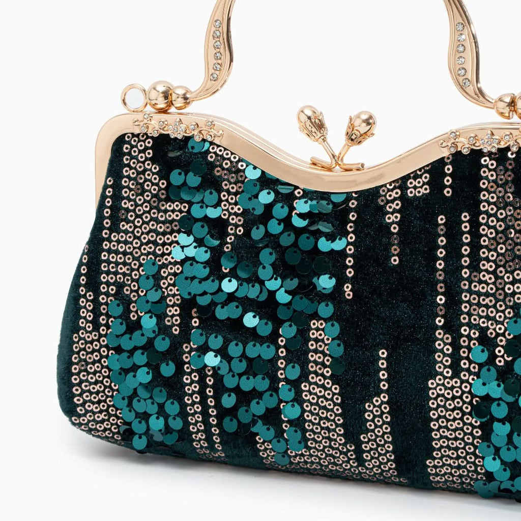 Alyannah Sequin Flannel Handbag - ShopLorca