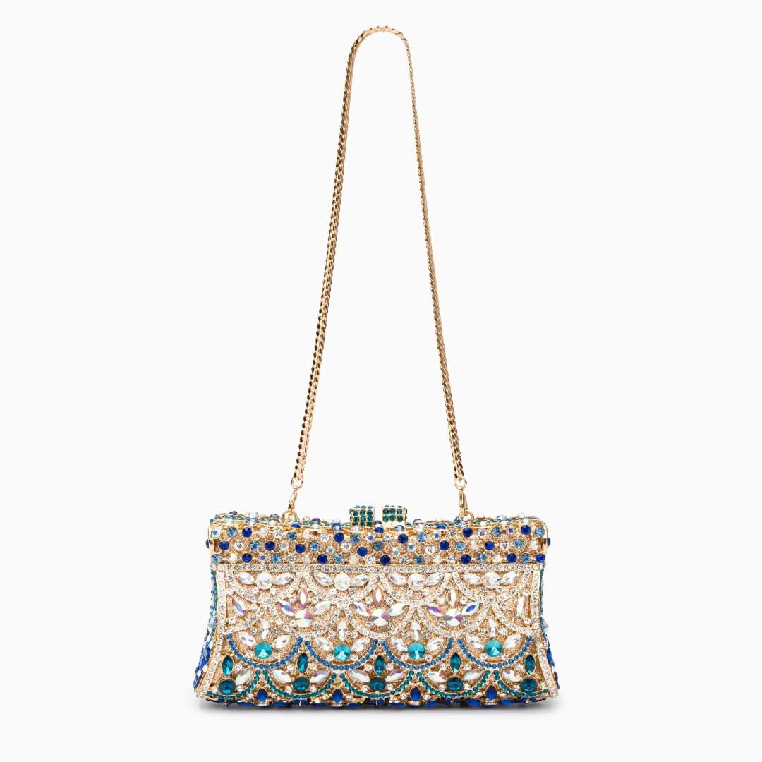 Aubrielle Diamond - Encrusted Clutch Bag - ShopLorca