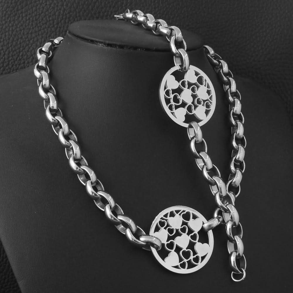 Classic Hearts In Circle Jewelry Set - ShopLorca
