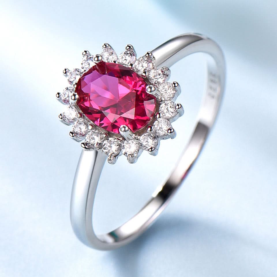 Colored Halo Ring - ShopLorca