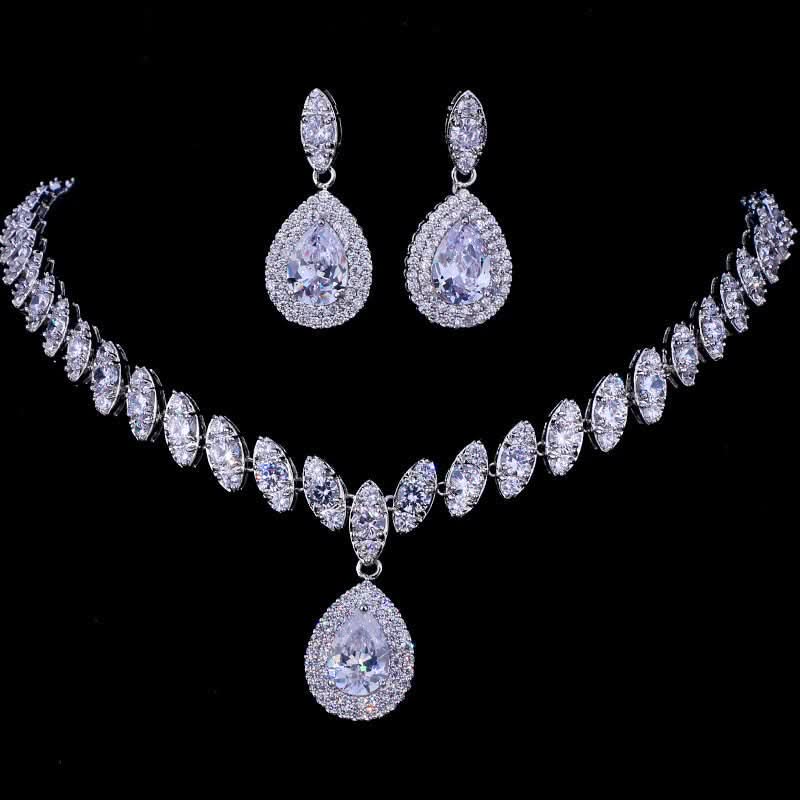 Dainty Droplet Gemstone Jewelry Set - ShopLorca