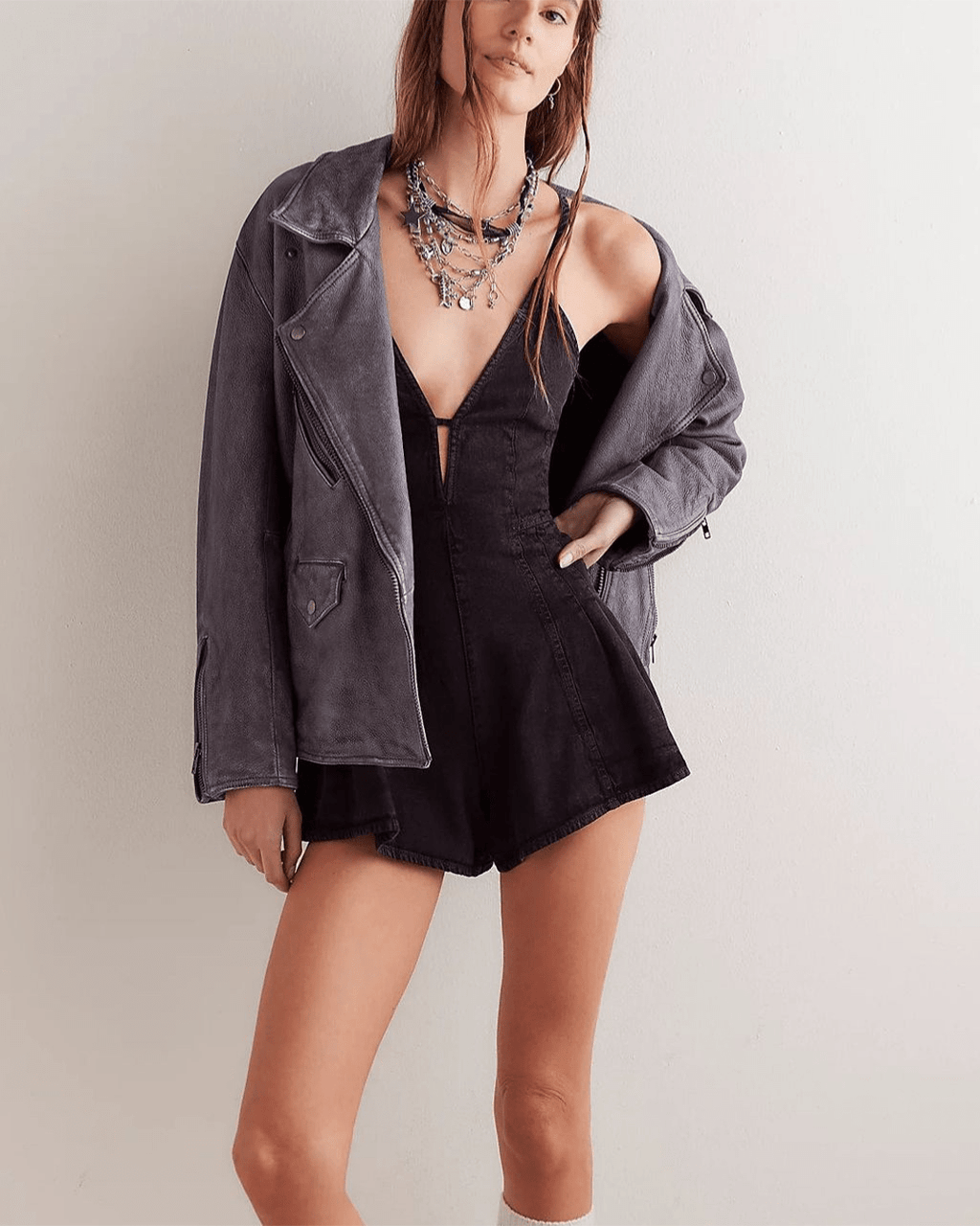 Dazed Denim Romper - ShopLorca