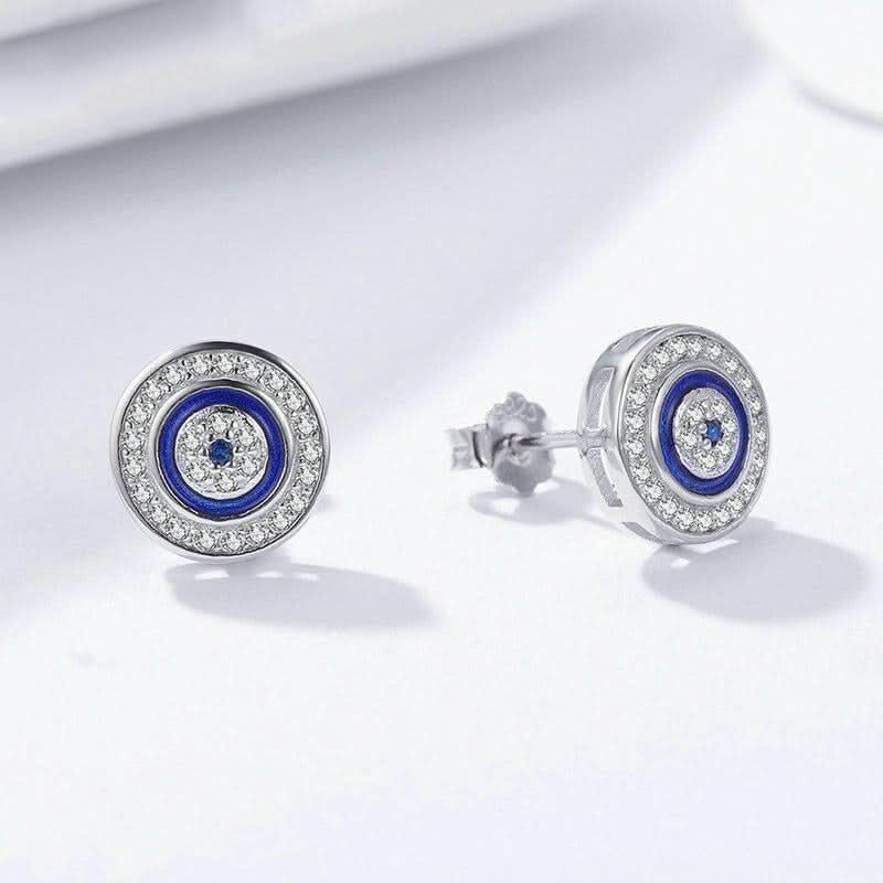 Dazzling Symbolic Evil Eye Earrings - ShopLorca
