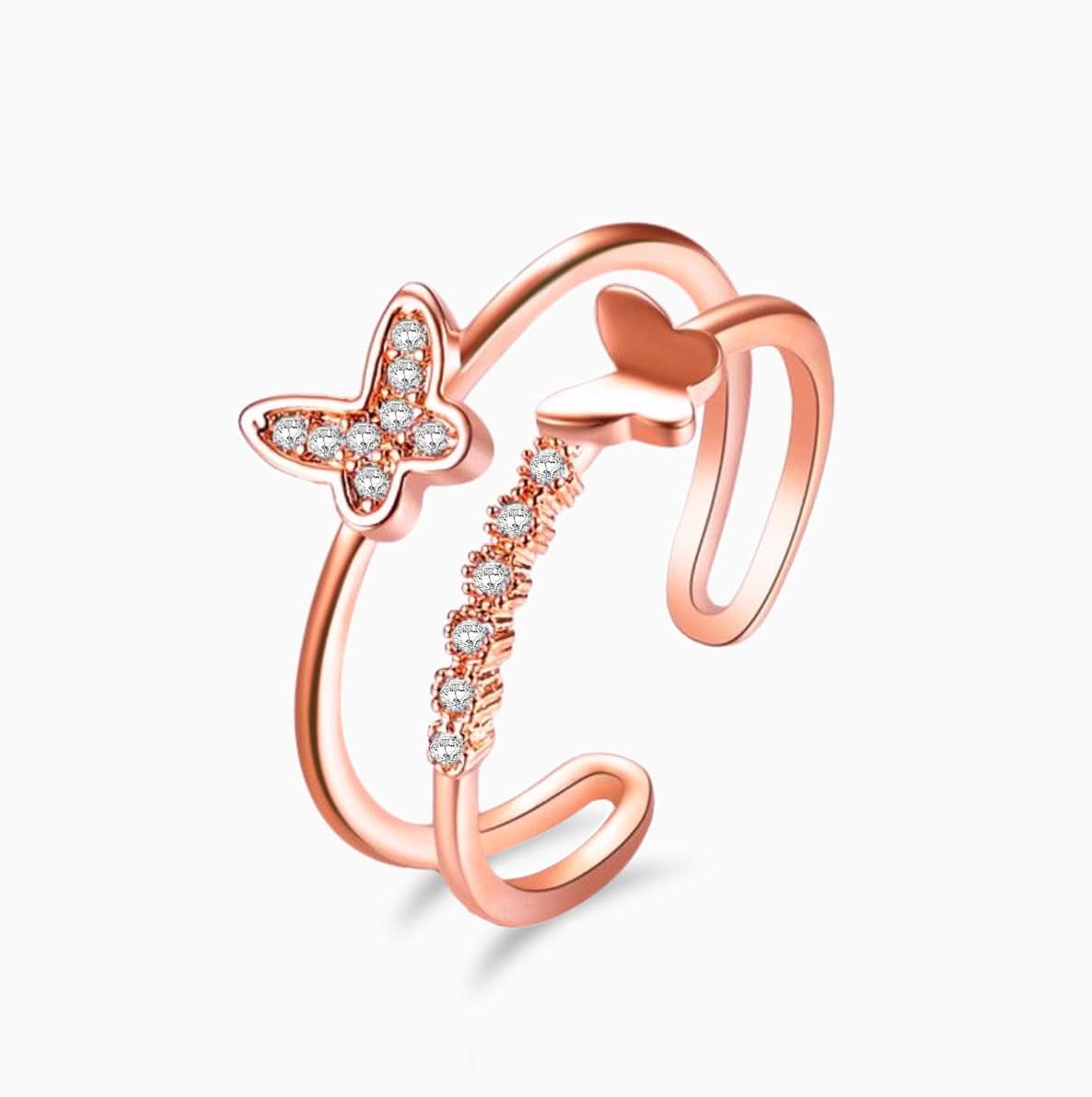 Double Butterfly Ring - ShopLorca