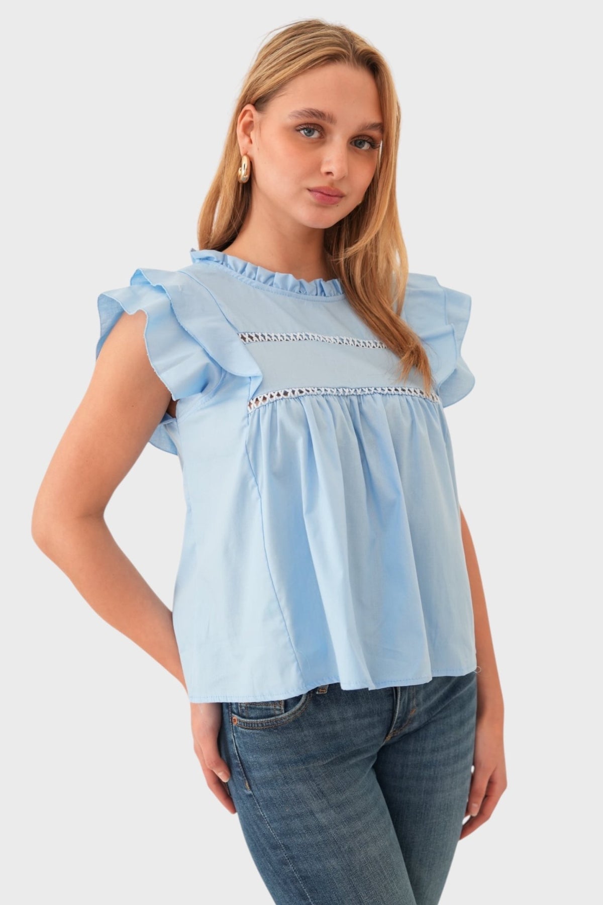 "Dreamy" blouse light blue - ShopLorca