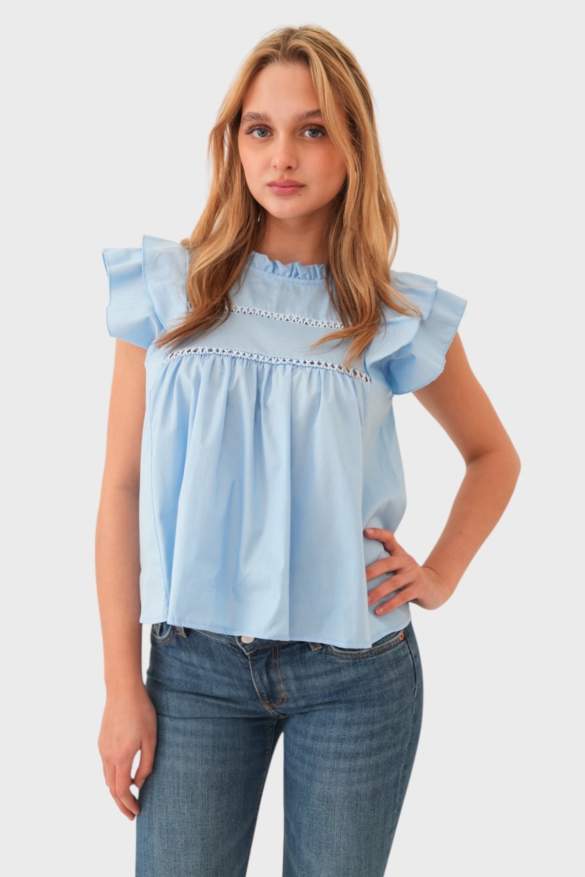 "Dreamy" blouse light blue - ShopLorca