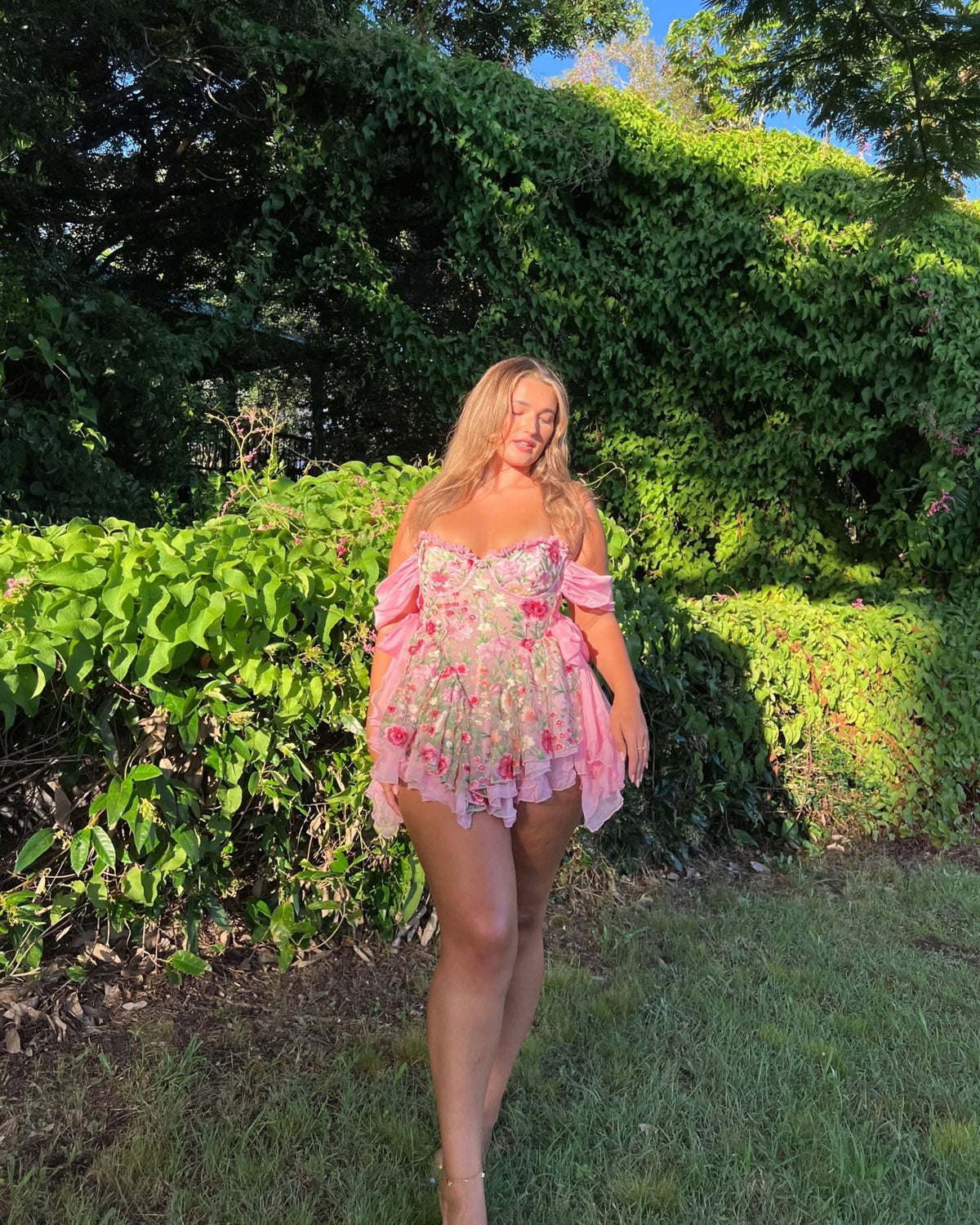 Floretta Silk Mini Dress - ShopLorca