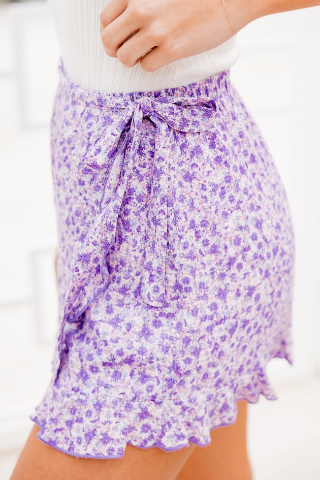 Garden Walls Lavender Floral Skort SALE - ShopLorca