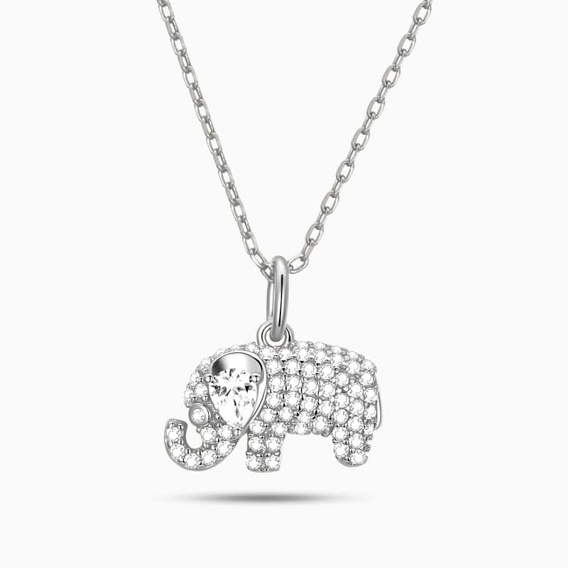 Glistening Elephant Necklace - ShopLorca