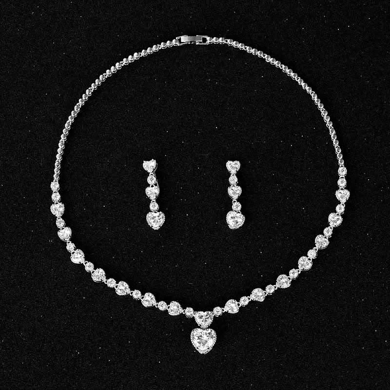 Glistening Gemstone Hearts Jewelry Set - ShopLorca
