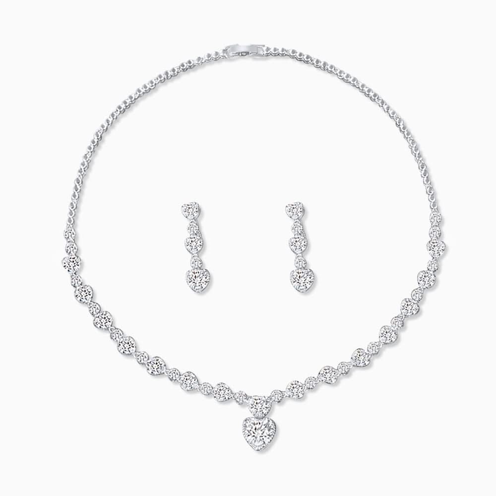 Glistening Gemstone Hearts Jewelry Set - ShopLorca