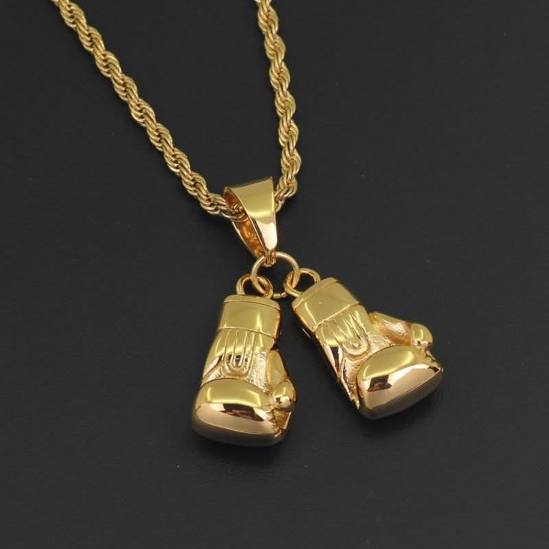 Golden Boxing Gloves Necklace - ShopLorca