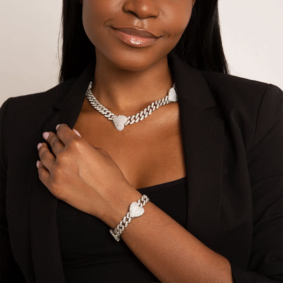 Grandeur Cuban Hearts Jewelry Set - ShopLorca