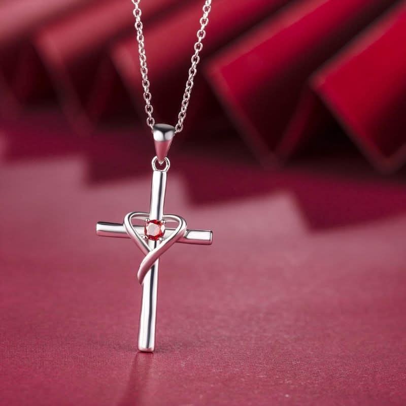 Heart Cross Necklace - ShopLorca