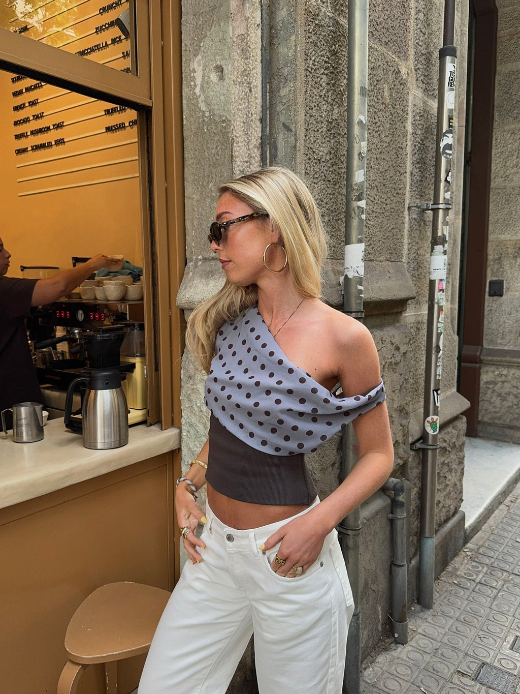Kimmie polka dotted top - ShopLorca