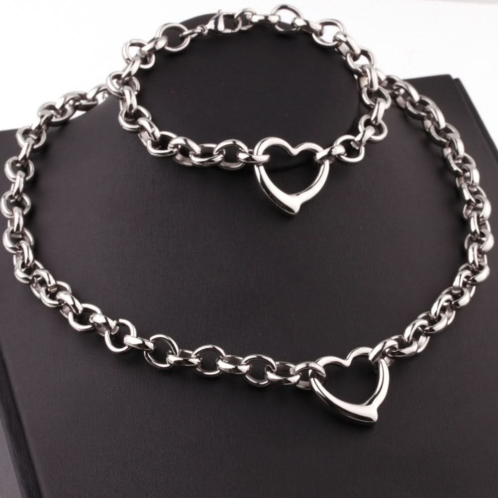 Lustrous Open Heart Jewelry Set - ShopLorca