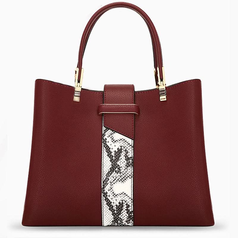 Marie Snake Skin Textured Medium Tote Bag - ShopLorca