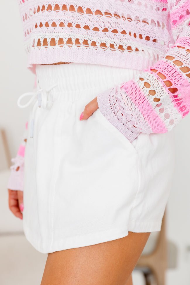 Nothing Left To Do Ivory Denim Skort SALE - ShopLorca