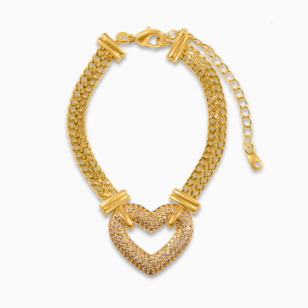 Paris Heart Pendant Bracelet - ShopLorca