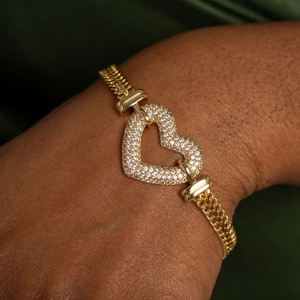 Paris Heart Pendant Bracelet - ShopLorca