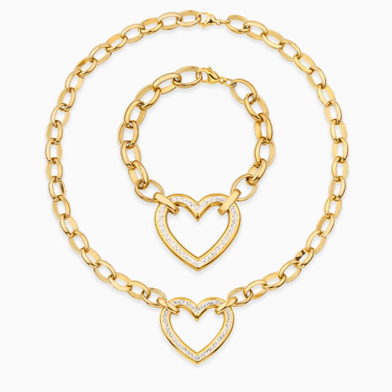 Ronda Heart Pendant Jewelry Set - ShopLorca