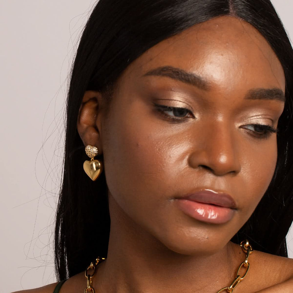 Saint Heart Pendant Earrings - ShopLorca