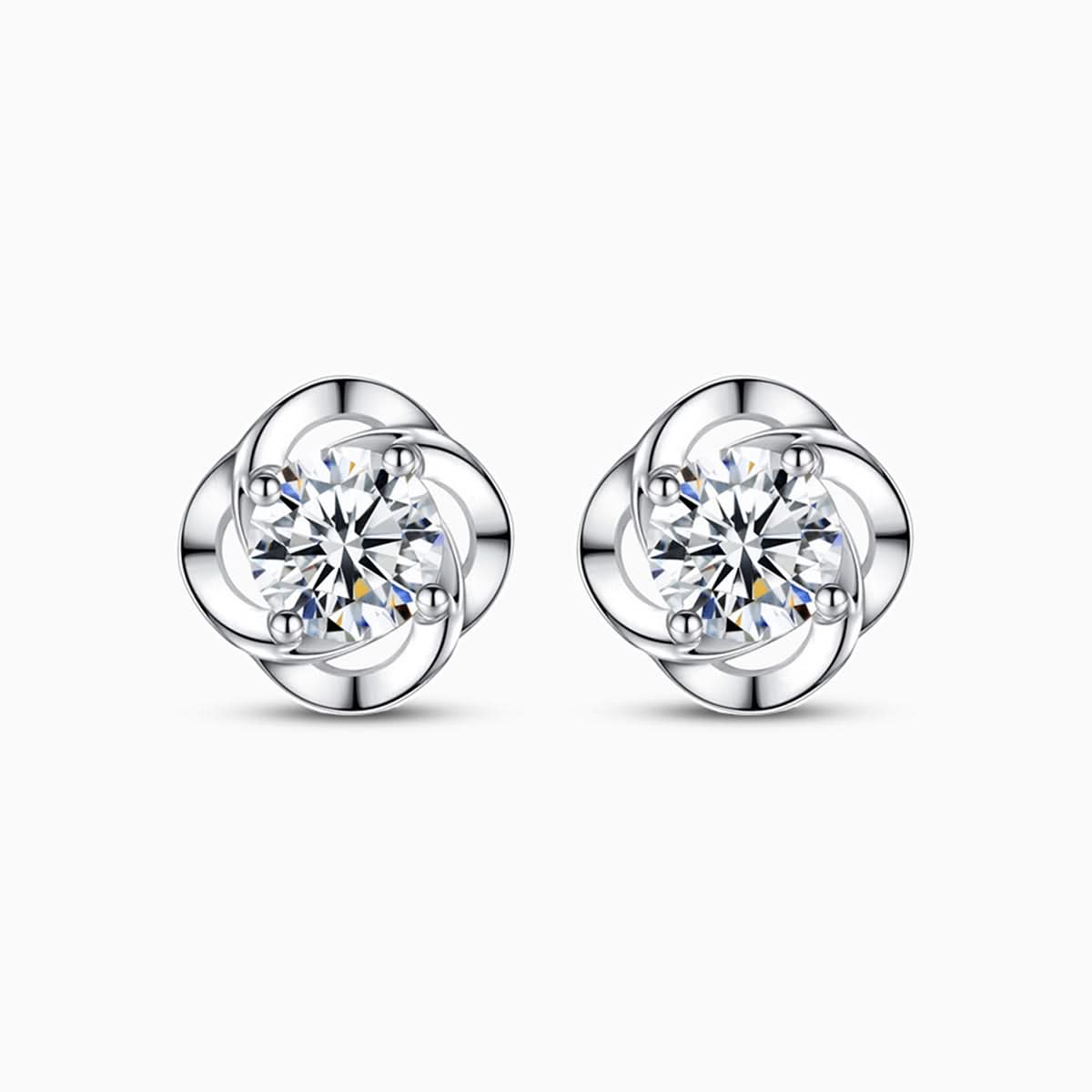 Sparkling Flower Stud Earrings - ShopLorca