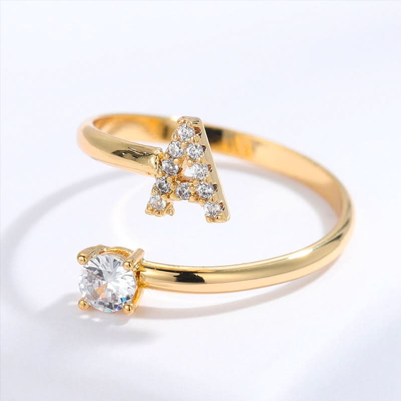 Sparkling Initial Ring - ShopLorca