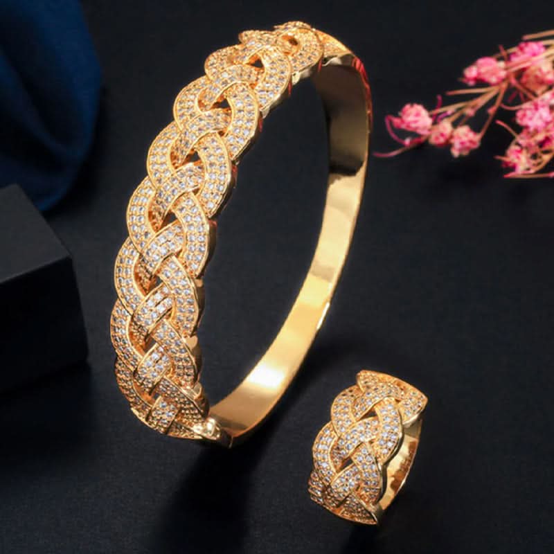 Sparkling Intertwined Jewelry Set - ShopLorca