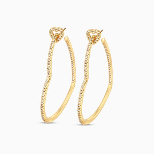 Sparkling Love Hoop Earrings - ShopLorca